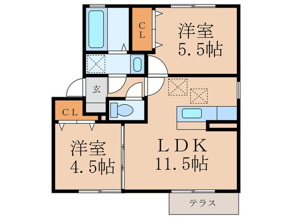 サンライズ陸の物件間取画像